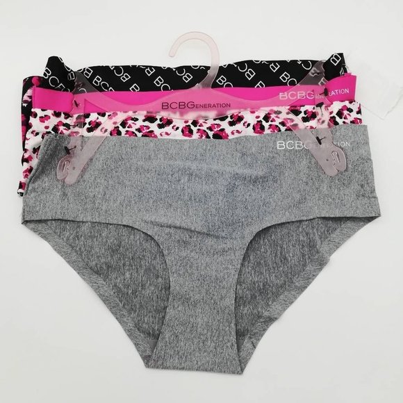 BCBGeneration Lot Of 5 Womens Cheeky Panties Multicolor Leopard Stretch M New - Picture 1 of 9